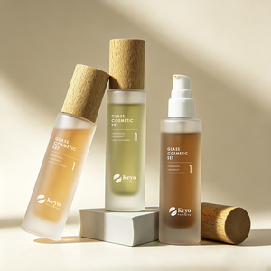 Bamboo Wood Glass Dropper Serum Bottle